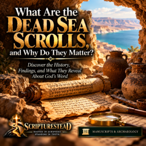 Ancient Dead Sea Scroll manuscripts representing biblical manuscript research