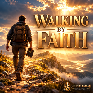 Open Bible and path imagery illustrating what it means to walk by faith