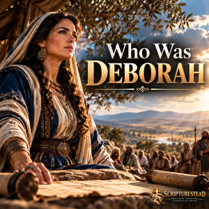 Deborah, judge and prophetess of Israel, in a biblical-era setting